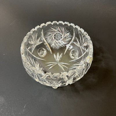 Vintage Lausitzer Glas Lead Crystal Bowl GDR 24% Lead Oxide Hand