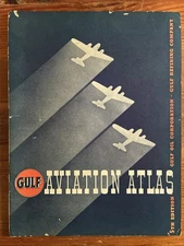 Gulf Oil Aviation Atlas 5th Edition c. 1930 Planes Maps
