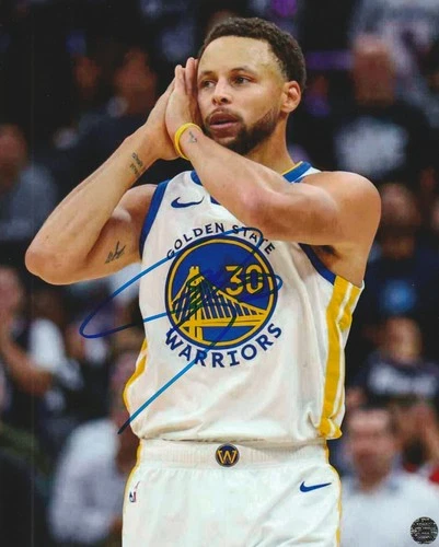 Stephen Curry Autographed Golden State Goodnight Pose 8x10 Photo/COA/Hologram