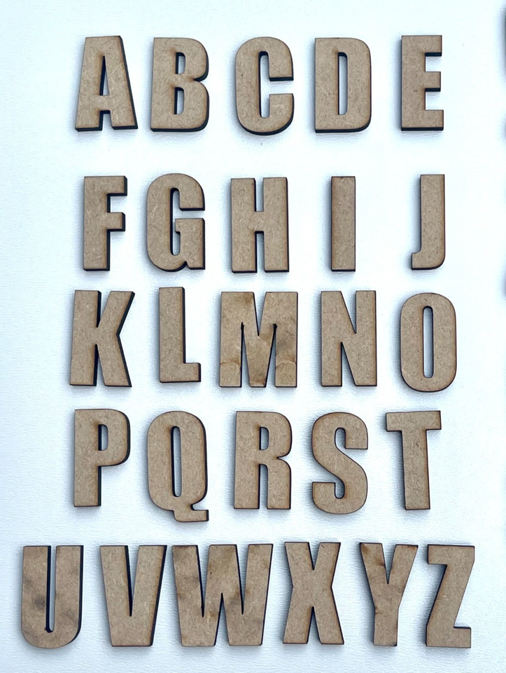 MDF Wooden Letters 3cm - 30cm Small to Extra Large Alphabet Craft Shape ...
