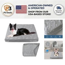 Soft and Waterproof Dog Bed Cover - Removable 15x20x3 Inch for Pampered Pets