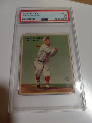 1933 Goudey # 211  Hack  Wilson  PSA  1.5 FR