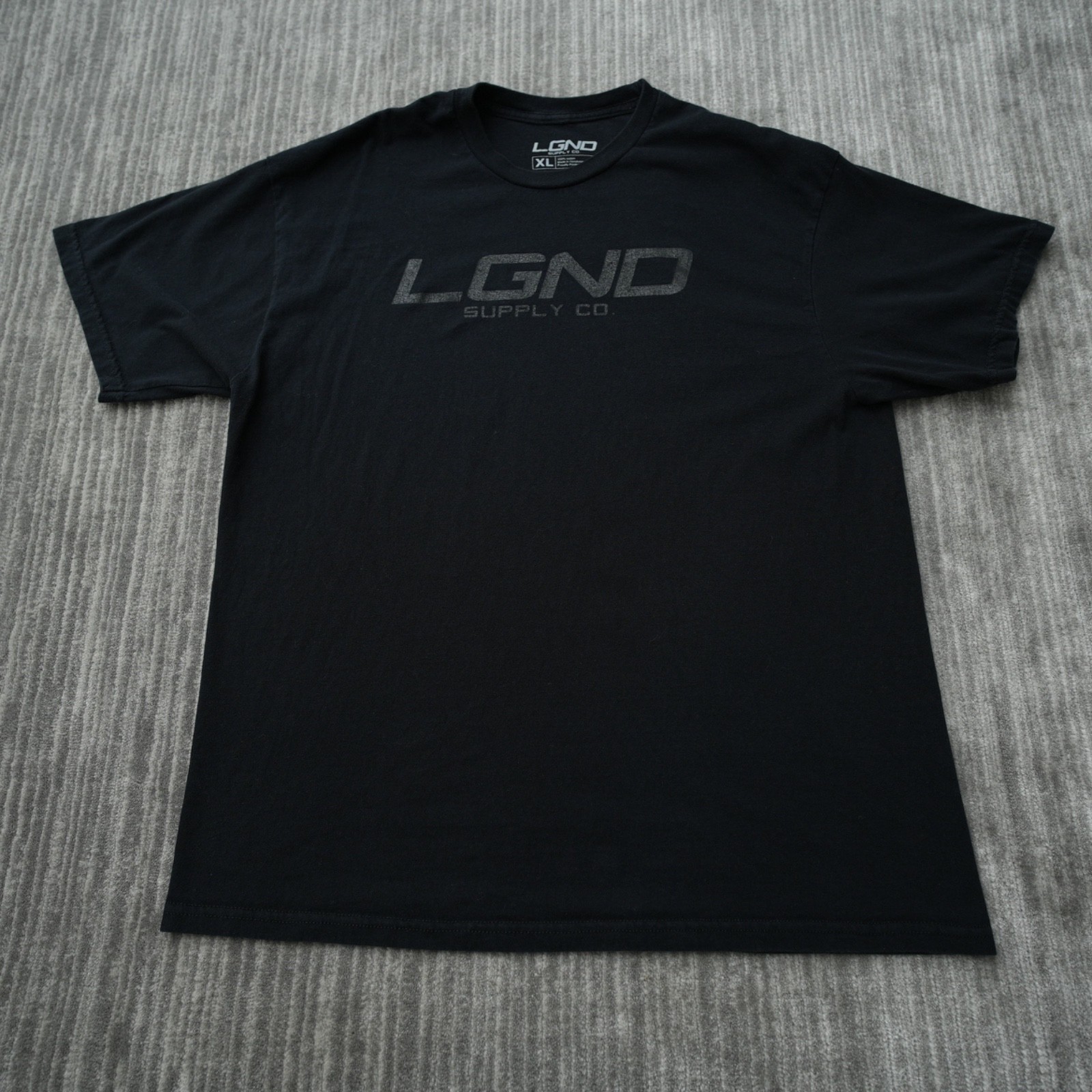 Lgnd Supply Co T Shirt Men Black Crew Neck Short Sleeve Cotton Tee XL