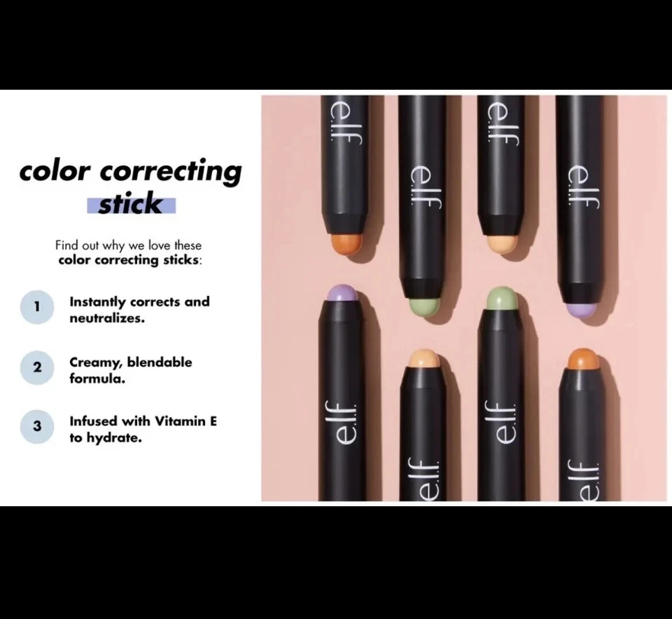 Corrector Elf Color Corrector Stick Correct Red 83212 Verde E.L.F Foto 3 de 4