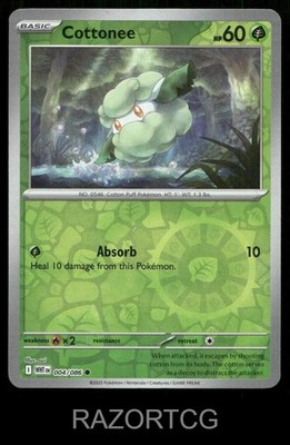 COTTONEE 004/086 C WHITE FLARE POKEMON REVERSE HOLO NM/M