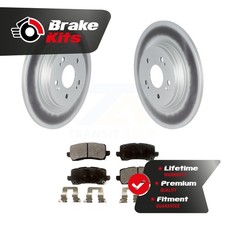 Rear Coated Disc Brake Rotor & Semi-Metallic Pad Kit For 2018-2023 Honda Odyssey