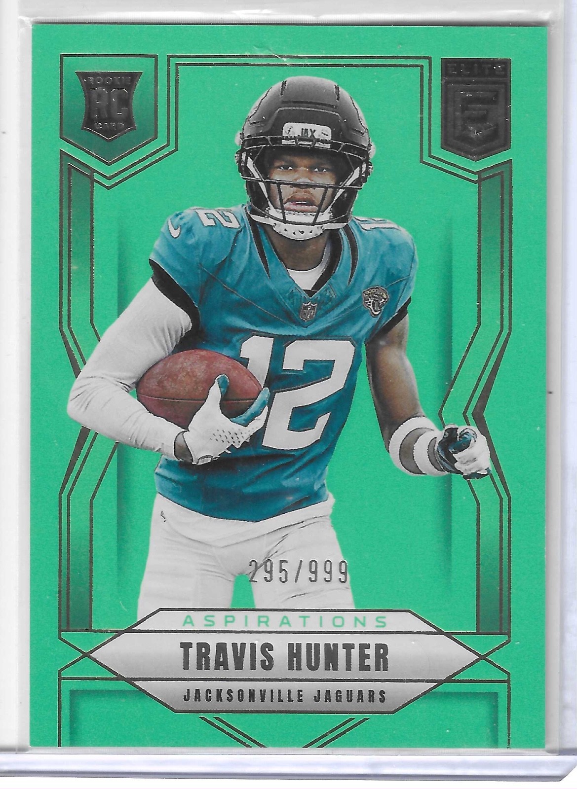 Travis Hunter 2025 Panini Donruss Elite Aspirations #114 Lime Green 295/999 RC