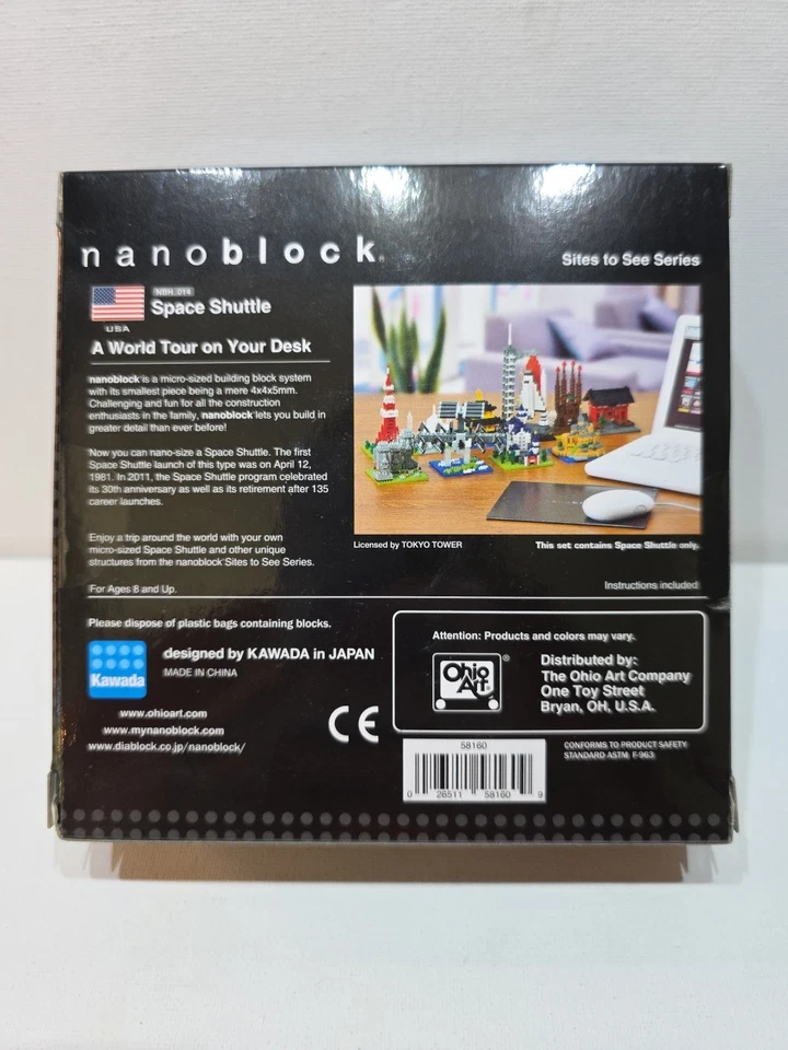 Nanoblock Space Shuttle New Unopened Box Building Blocks Set Small Toy Collect - Image 4 of 4