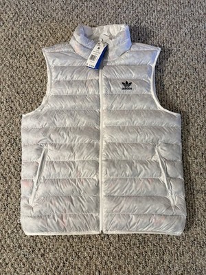 Adidas Essentials Nature Puffer Vest HK7539 White Mens Size Medium - $100 Retail