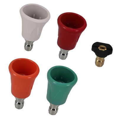 #ad 5PCS Pressure Washer Spray Nozzle Guard Tips Set Quick Connect Stainless Steel $18.08
