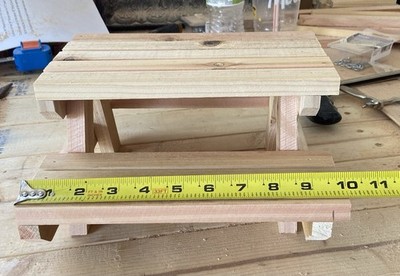 New Cedar Squirrel picnic table 