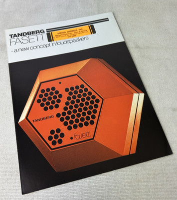 ORIGINAL TANDBERG FASETT LOUDSPEAKER MARKETING BROCHURE D806