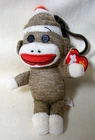 Vintage Ty socks The Sock Monkey Keychain Backpak Clip
