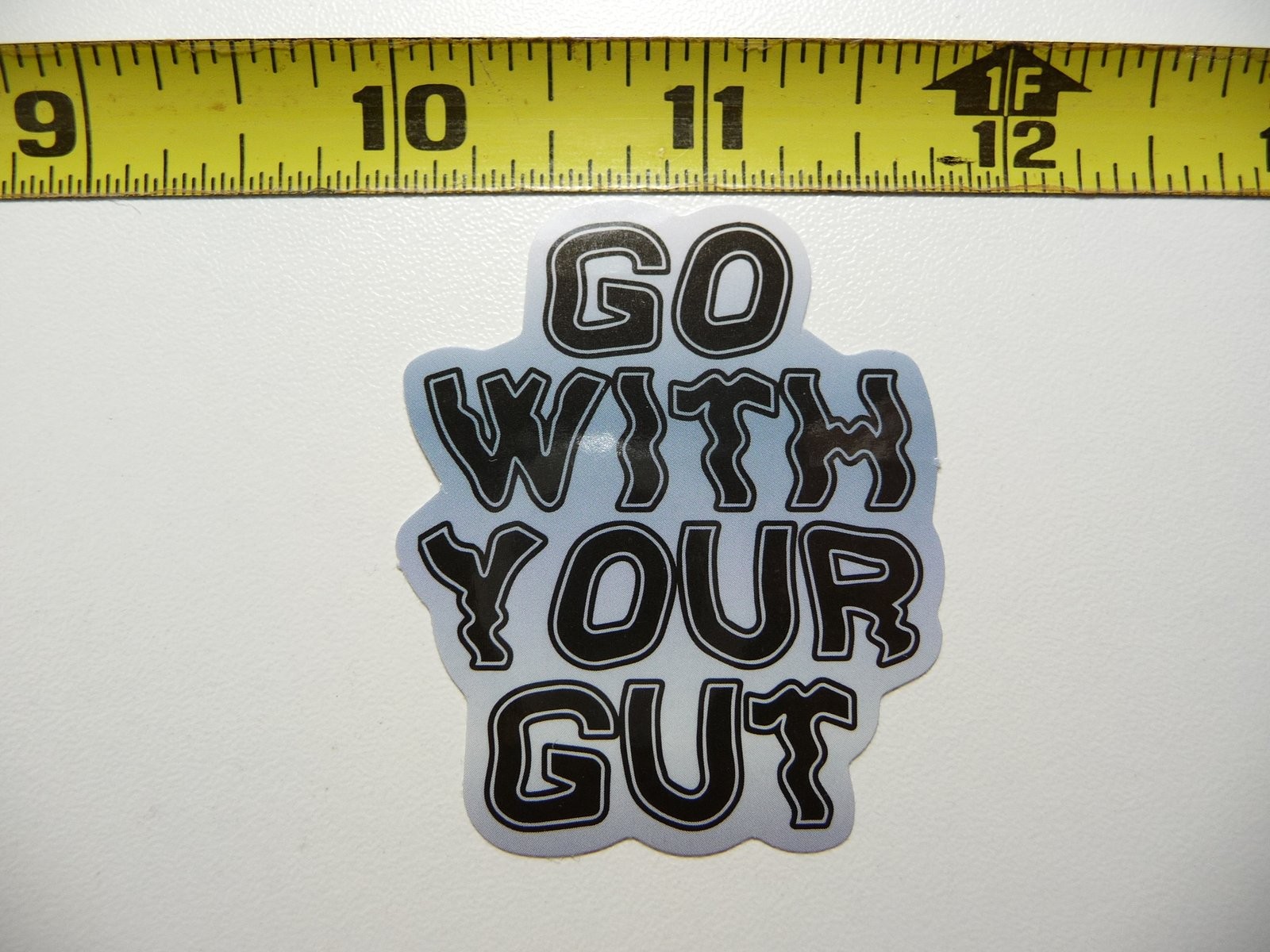 Boost Motivation with GO WITH YOUR GUT Positive Decal Sticker