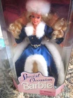 Vintage Barbie:  1996 Special Occasion Blue Faux White Fur NRFB