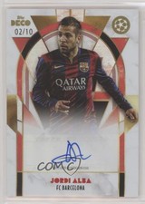 2024-25 Topps Deco UEFA Club Competitions Legends Red 2/10 Jordi Alba Auto 14mf
