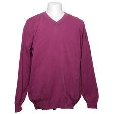 Signum, Pullover, Größe: XL, Pink, Baumwolle, Einfarbig, Feinstrick, Herren #DH6