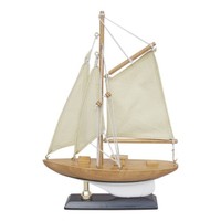 Segler-Yacht Modellschiff Aus Holz 15 X 22,5 Cm Sea-Club