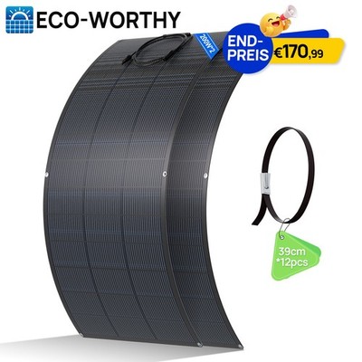 ECO-WORTHY 400W Flexibles Solarpanel Solarmodul für Wohnmobil Balkonkraftwerk