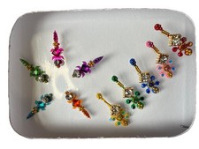 Indian Bollywood Bindi Body Jewel Self Adhesive, Crystal Forehead, Face Jewels