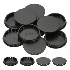 Plastic Hole Plugs, 55 Pcs 2 2/7"(60mm) Round Plastic Hole Caps, Black