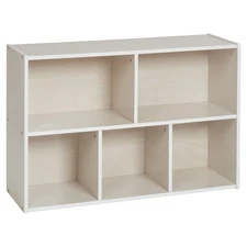 Streamline 5-Compartment Storage Cabinet, 24in, Classroom Furniture, White Wash