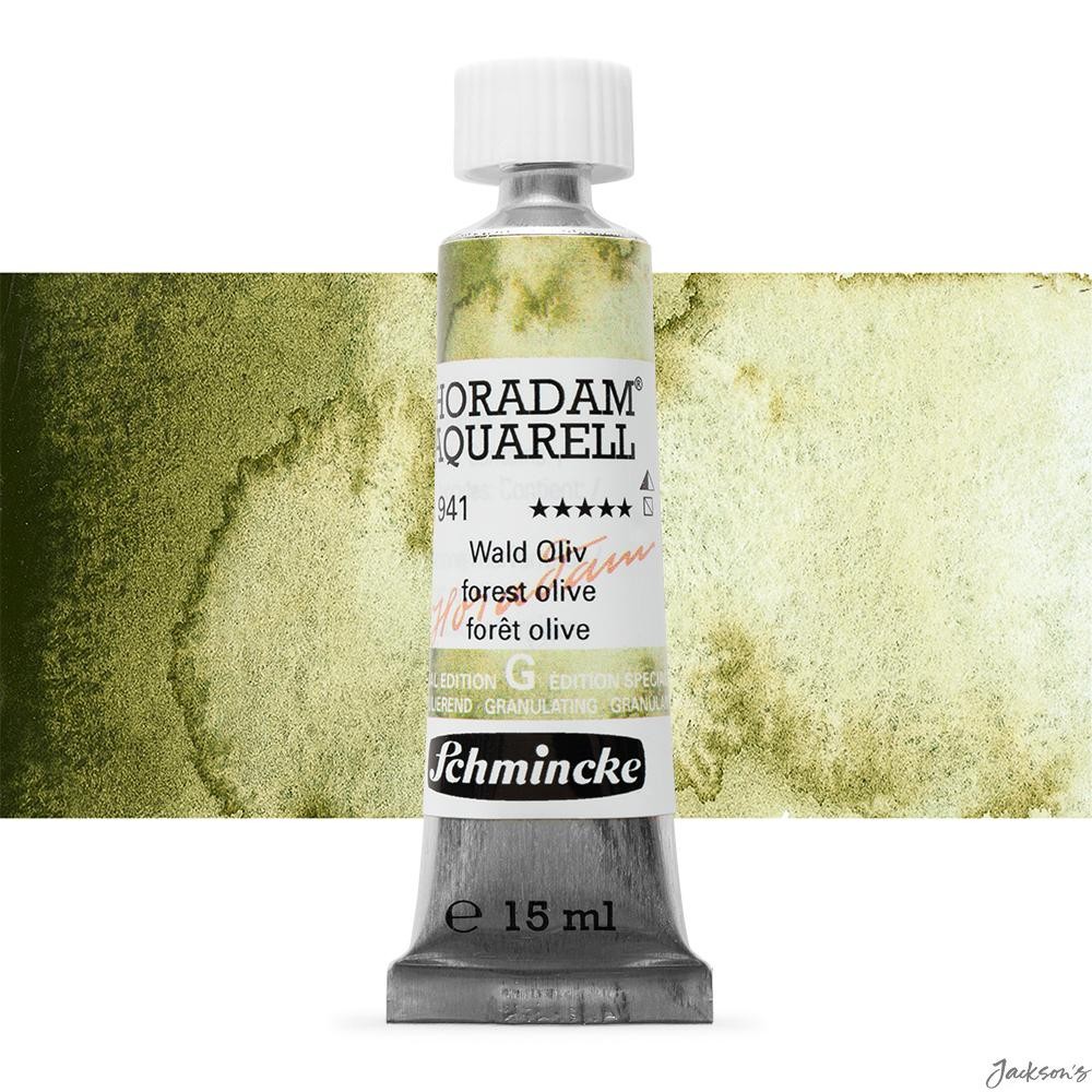 Schmincke Horadam Watercolour Paint Gum Arabic 15ml Supergranulation Forest O...