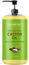 Essentially KateS Castor Oil 16.9 Fl Oz - 100% Pure (Pack of 1) 