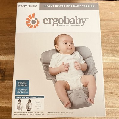 Ergobaby Easy Snug Grey Infant Insert for Baby Carrier