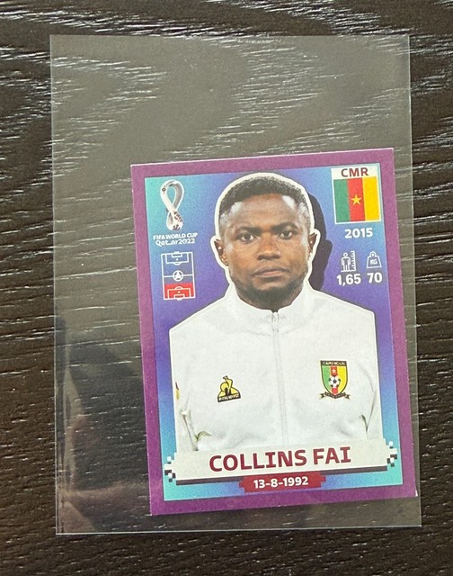 Collins Fai 2022 Panini World Cup Sticker #CMR6 Purple (1:205) Kamerun