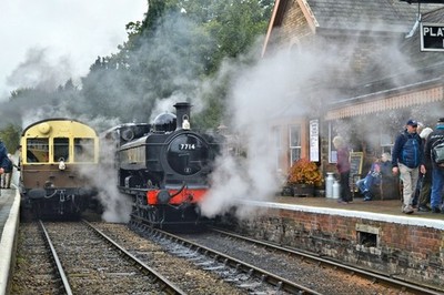 Foto 12x8 Steam galore, Hampton Loade Hampton\/SO7486 The local train, he c2017