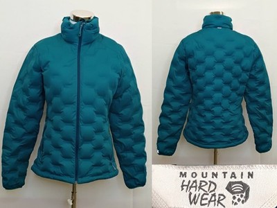 Mountain Hardwear Down Jacket Women's M Blue Quilted Full Zip Insulator #J5194