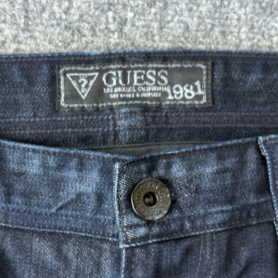 Jeans Guess Hombres 34 X 32 Desmond Ribete Relajado Índigo Oscuro Denim Recto P14 Foto 4 de 4