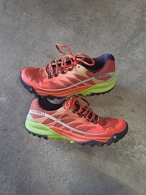 Merrell Men's All Out Charge Running Trail Sneakers Size 9 Orange Green