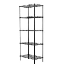 Black 5-Tier Heavy Duty Steel Freestanding Garage Storage Shelving Unit 21.3 In