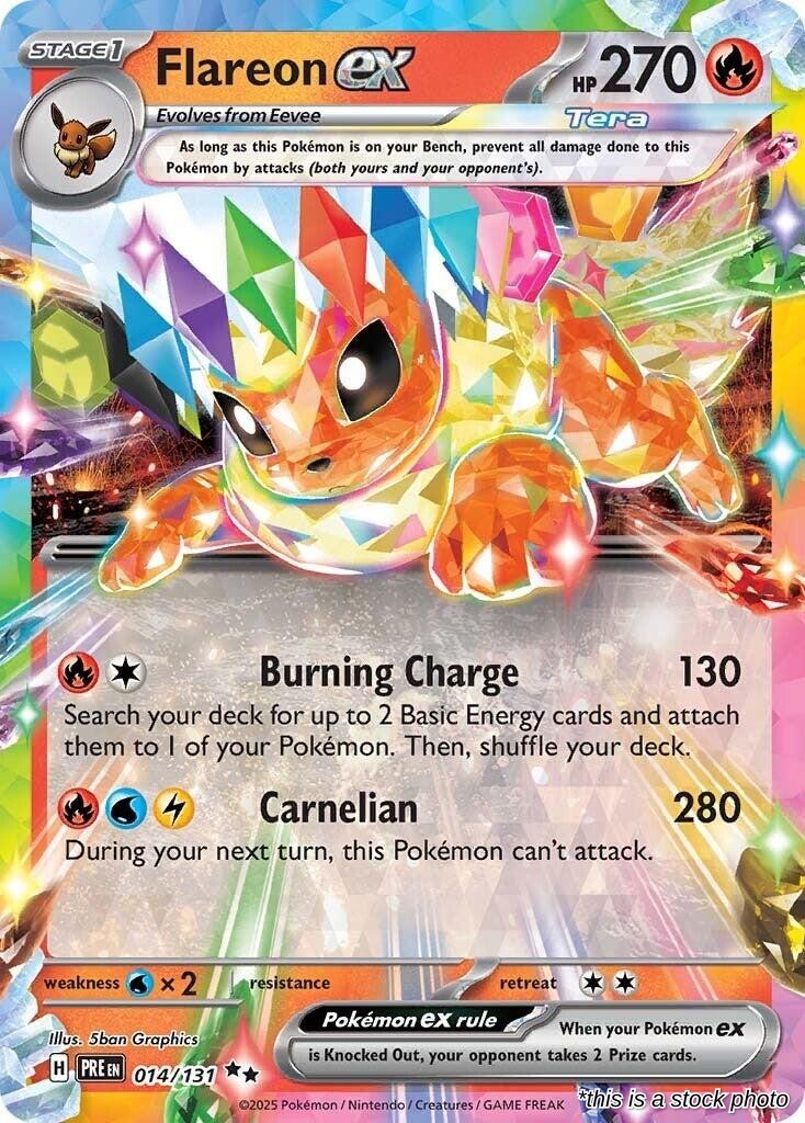 Pokemon: Flareon ex [PRE - 014/131] Holofoil - Near Mint
