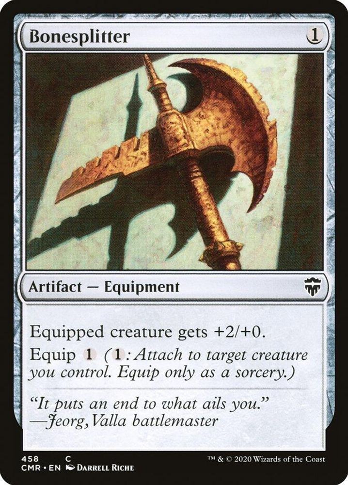 2020 Magic: The Gathering: Commander Legends - Bonesplitter (#458, C, Near Mint)