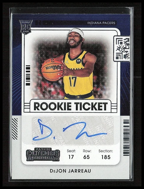 2021 Panini Contenders Dejon Jarreau #156 Auto RC Rookie Ticket Indiana Pacers
