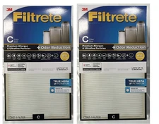 2x 3M Filtrete Size C Filter True HEPA Filtration #1150098  New In Box