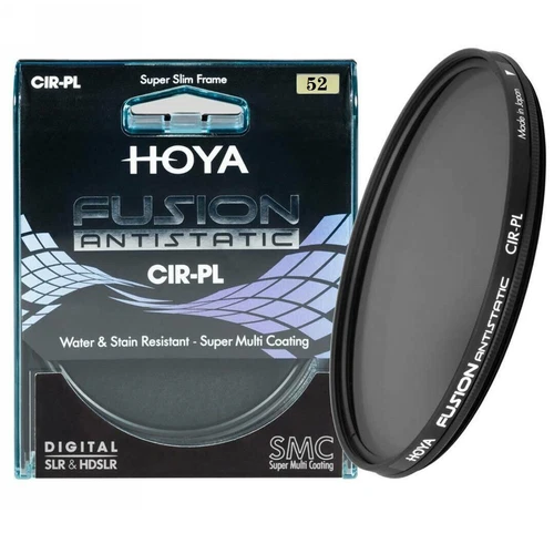 Hoya Fusion ANTI-STATIC 52mm Circular Polarizer - 18-layer (SHMC) Multi-Coating - Picture 1 of 10