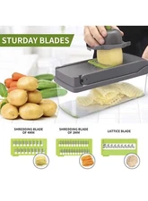 14-In-1 Vegetable Fruit Chopper Cutter Food Onion Veggie Dicer Slicer Kitchen