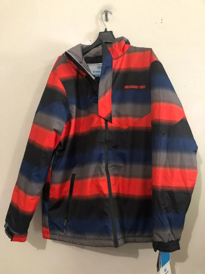 NWT Millennium Three Size XL Dry Climate Blue Orange Gray Hood Men Coat Jacket - Image 4 of 4