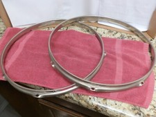 VINTAGE WFL LUDWIG 40s 50s 60S SNARE DRUM HOOPS NICKEL,NOB NICKEL/BRASS