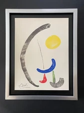 🔥 Joan Miro | Vintage 1983 Signed Colorful Print | Mounted and Framed