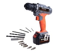 Terratek Fast Charge 18v Lithium-ion Cordless Drill Power Driver, 13pc Accessory Terratek Fast Charge 18v Lithium-ion Cordless Drill Power Driver, 13pc Accessory