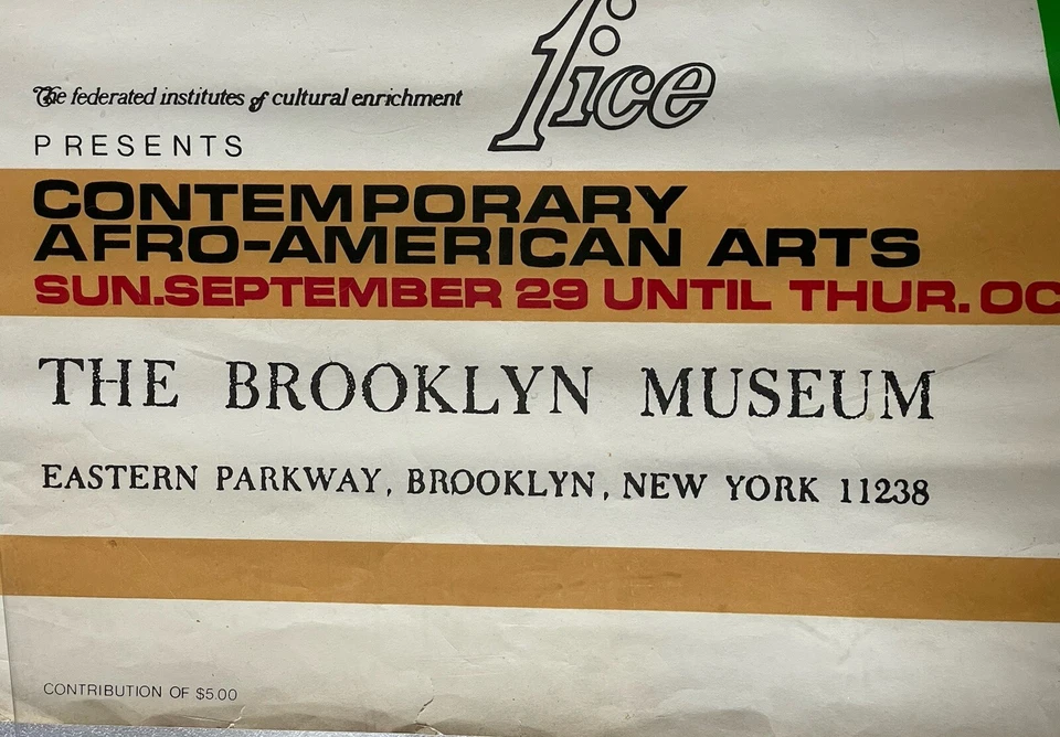 Pôster de artes afro-americanas contemporâneas THE BROOKLYN MUSEUM institutos federados - Imagem 4 de 4