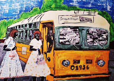 African American Art Postcard 5X7: Phoebe Ploom ''Shopping Trip'' Black Americana
