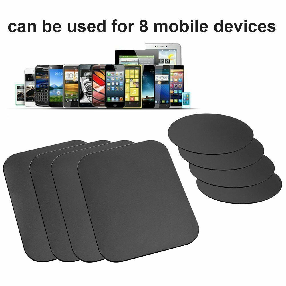 8x Metal Plates Sticker Replace For Magnetic Car Mount Magnet Phone Holder