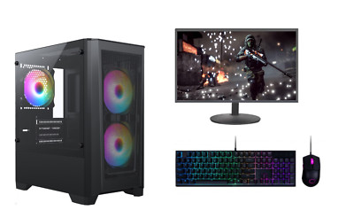 Schnelles Gaming PC Computer SET Monitor Quad Core i5 8GB 1TB Win 10 2GB GT710