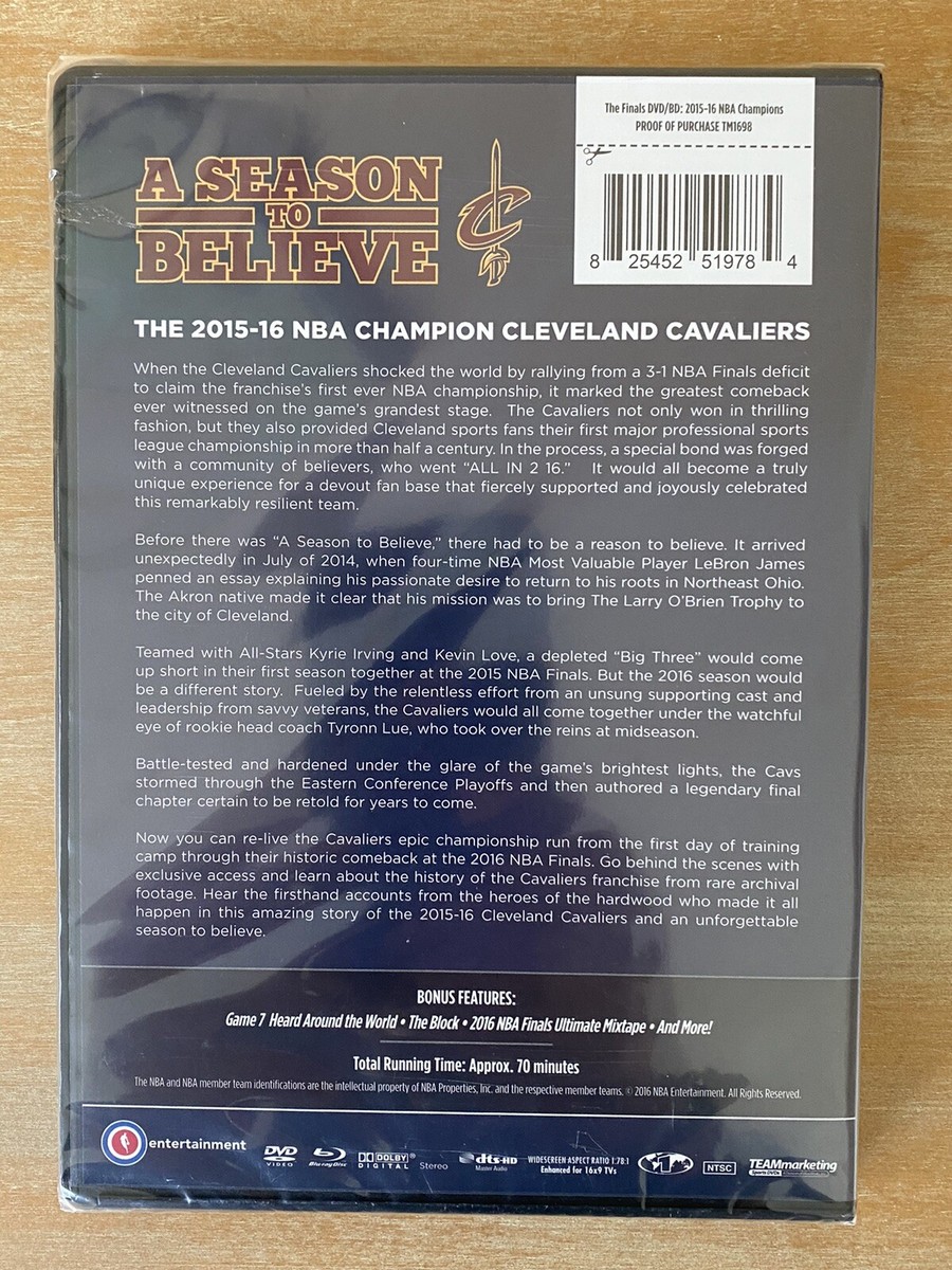 2016 NBA Cleveland Cavaliers Champions DVD and Blu-ray (DVD